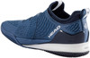 Blauer HEAD Tennisschuh mit weißem Logo und Aufschrift 'NO BREAK POINT'.