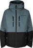 Graue Herrenjacke mit schwarzem Unterteil und Active Rebel Logo.