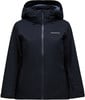 Schwarze Peak Performance Herrenjacke mit Kapuze und Reißverschluss.