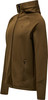 Braune Herren-Kapuzenjacke mit durchgehendem Reißverschluss und Logo auf der Brust.