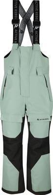 Kinder-Latzhose in Mintgrün mit schwarzen Einsätzen. Kinder-Latzhose in Mintgrün mit schwarzen Einsätzen.