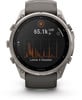 Eine Garmin Smartwatch zeigt 65,1k LUX und ein Diagramm der letzten 4 Stunden an.