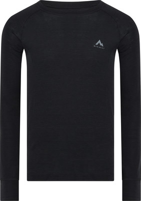 Schwarzes Langarmshirt mit McKinley-Logo auf der Brust. Schwarzes Langarmshirt mit McKinley-Logo auf der Brust.