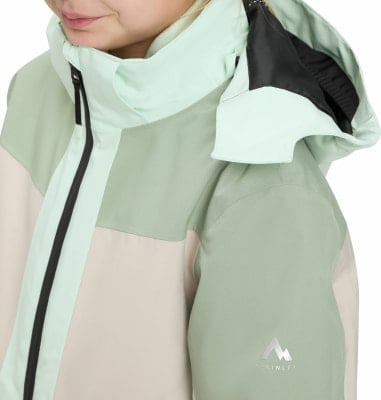 McKinley Damenjacke mit Farbblöcken und Logo auf dem Ärmel. McKinley Damenjacke mit Farbblöcken und Logo auf dem Ärmel.