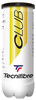 Weiße Dose mit Tennisbällen, Tecnifibre-Logo und Aufschrift CLUB.