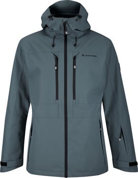 Graue Herrenjacke mit Kapuze und schwarzem Reißverschluss, Marke Active Rebel.