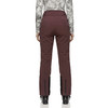Damen-Skihose in Weinrot mit schwarzen Details und Logo.