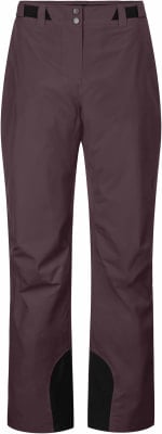 Damen-Skihose in Dunkelviolett mit schwarzen Beinabschlüssen. Damen-Skihose in Dunkelviolett mit schwarzen Beinabschlüssen.