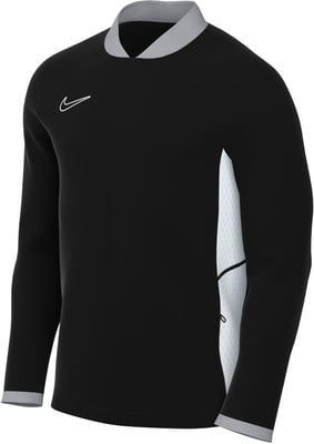 Schwarze Nike-Jacke mit weißem Logo und grauem Kragen. Schwarze Nike-Jacke mit weißem Logo und grauem Kragen.
