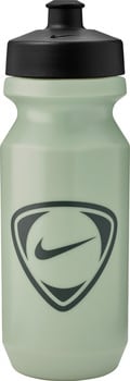 Hellgrüne Nike-Wasserflasche mit schwarzem Deckel und Logo.