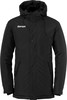 Schwarze Kempa Jacke mit Kapuze und Logo auf der linken Brust.