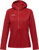 Rote Herrenjacke von Mammut mit Kapuze und Reißverschluss, ideal für Outdoor-Aktivitäten.