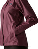 Damen-Weinrot-Jacke mit Patagonia-Logo und Reißverschlusstaschen.