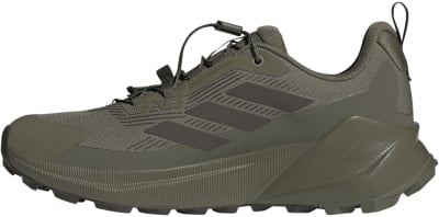 Herren-Wanderstiefel in Khaki von Adidas mit Schnellverschluss und robuster Sohle. Herren-Wanderstiefel in Khaki von Adidas mit Schnellverschluss und robuster Sohle.