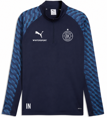 Dunkelblaue Puma-Sweatshirt mit Vereinslogo und Intersport-Schriftzug.